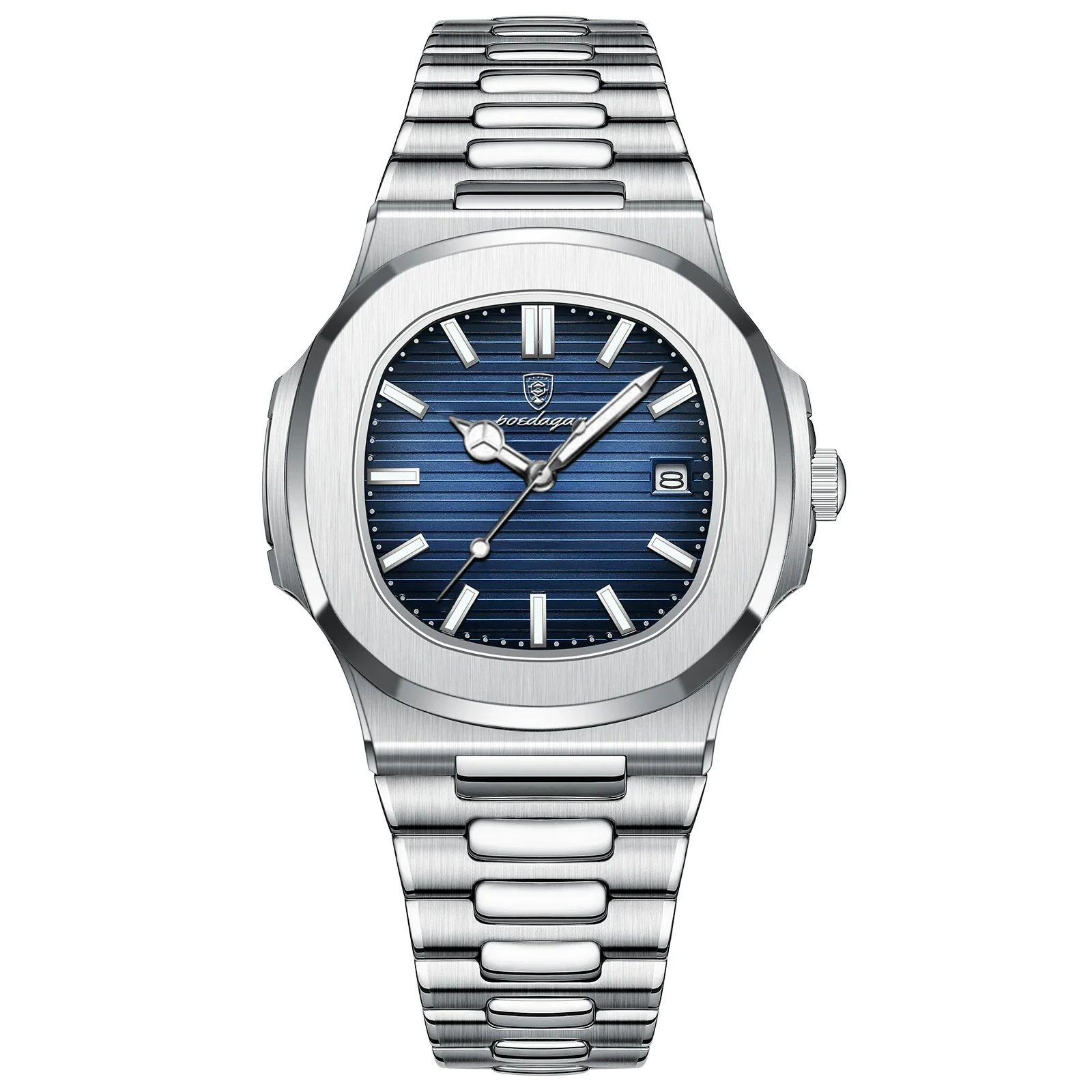 Wholesale Men's Alloy And Stainless Steel Waterproof Ultrathin Square Business Quartz Watch - Image 5