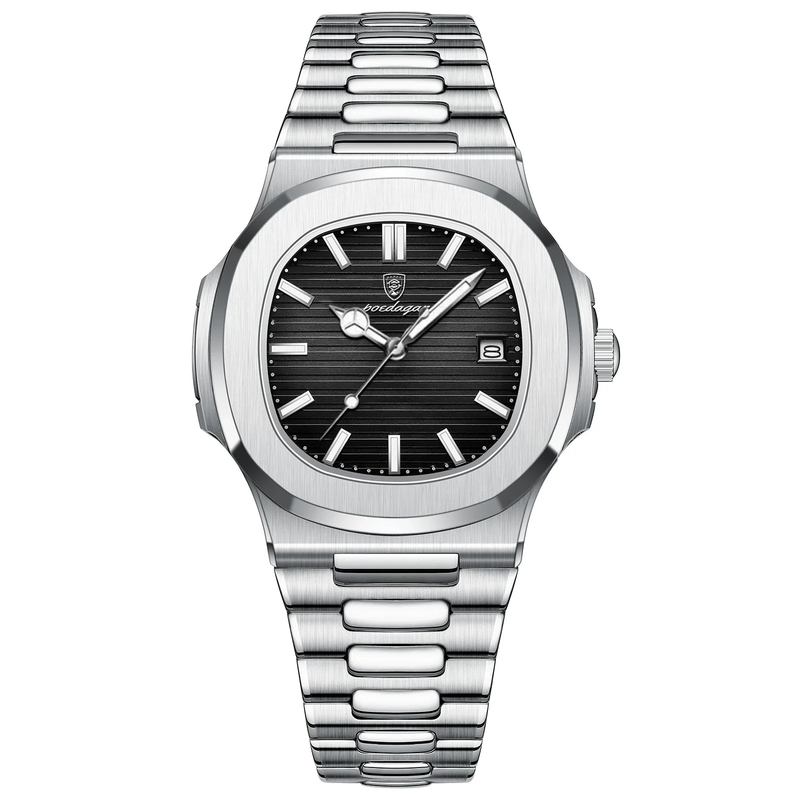 Wholesale Men's Alloy And Stainless Steel Waterproof Ultrathin Square Business Quartz Watch - Image 6