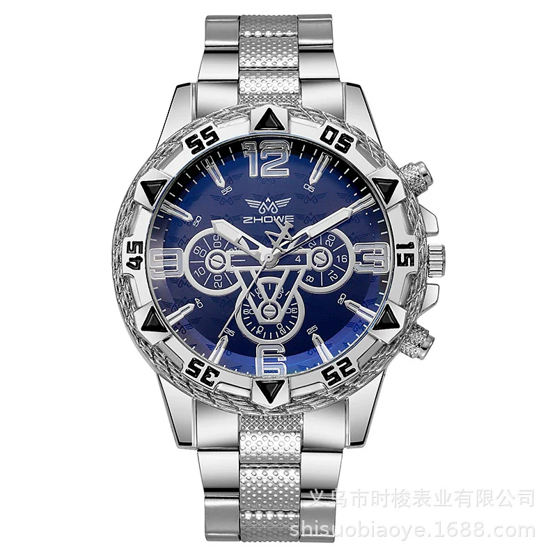 Wholesale Men's Alloy Case Iron Band Quartz Watches With Round Dial And Ordinary Glass Mirror Leisure Style - Image 5