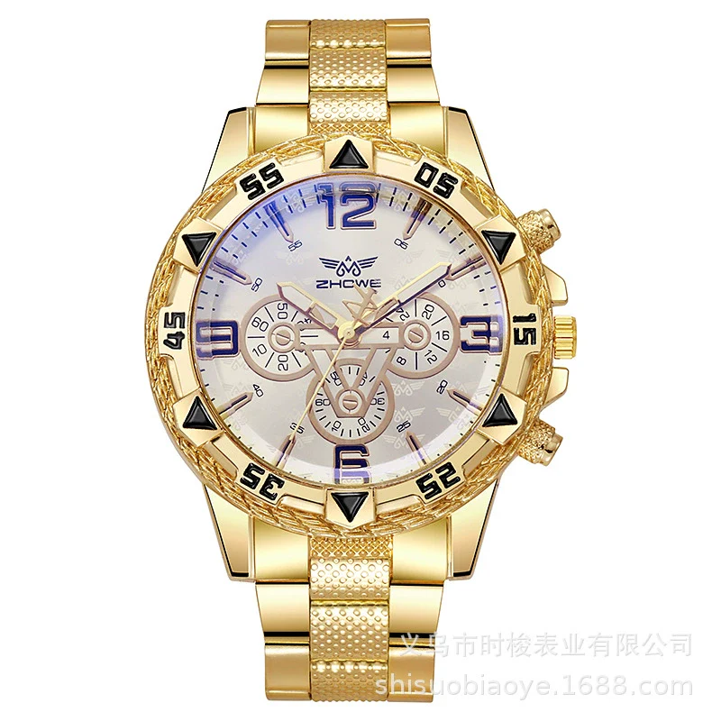 Wholesale Men's Alloy Case Iron Band Quartz Watches With Round Dial And Ordinary Glass Mirror Leisure Style - Image 8