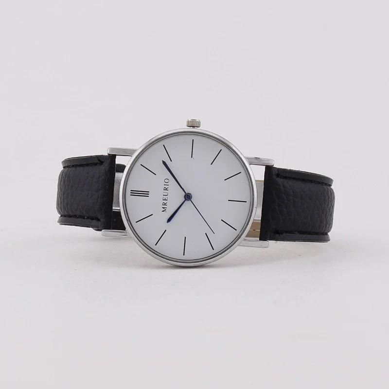 Wholesale Men's Alloy Case Pu Strap Round Dial Watch With Mineral Strengthened Glass Mirror - Image 2