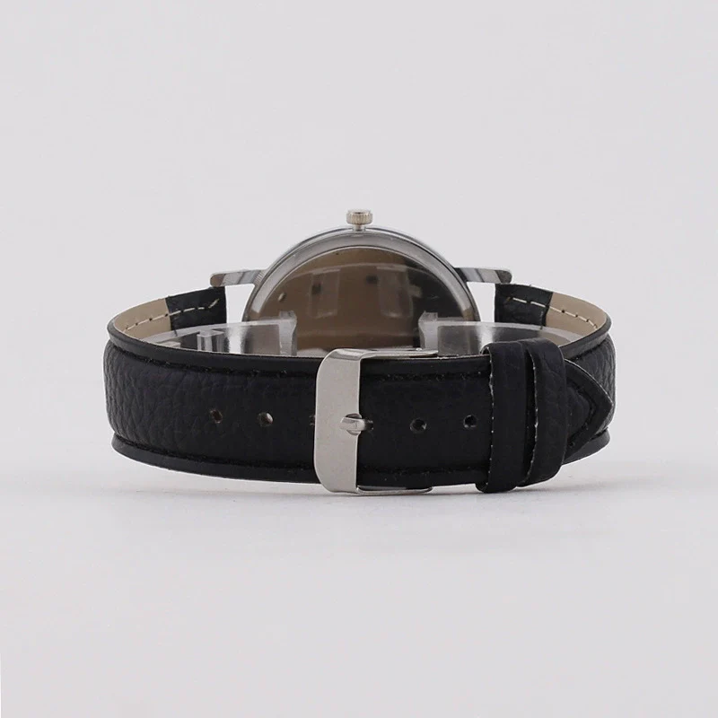 Wholesale Men's Alloy Case Pu Strap Round Dial Watch With Mineral Strengthened Glass Mirror - Image 3