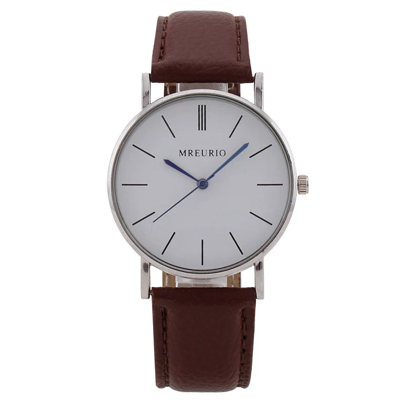 Wholesale Men's Alloy Case Pu Strap Round Dial Watch With Mineral Strengthened Glass Mirror - Image 7