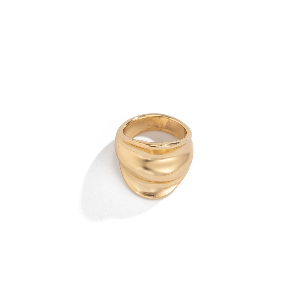 Wholesale Men's Alloy Geometric Retro Metal Ring With Electroplating - Image 5