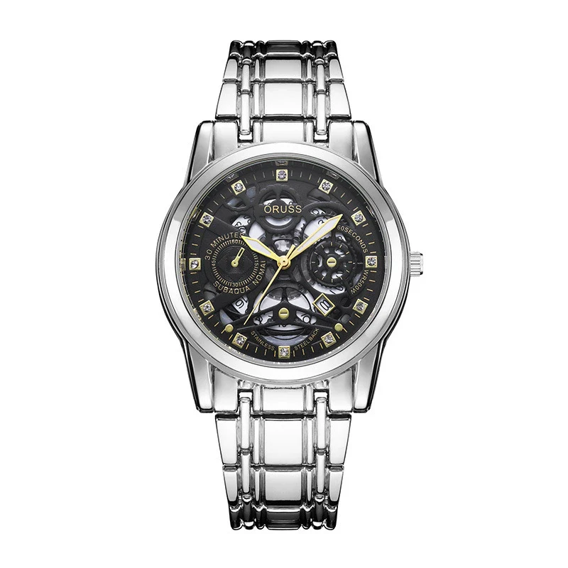 Wholesale Men's Alloy Watch With Hollow Design Luminous And Waterproof Round Dial - Image 11