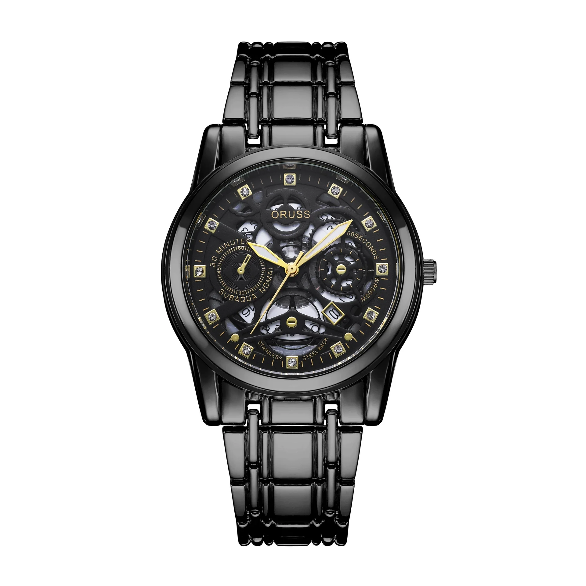 Wholesale Men's Alloy Watch With Hollow Design Luminous And Waterproof Round Dial - Image 12