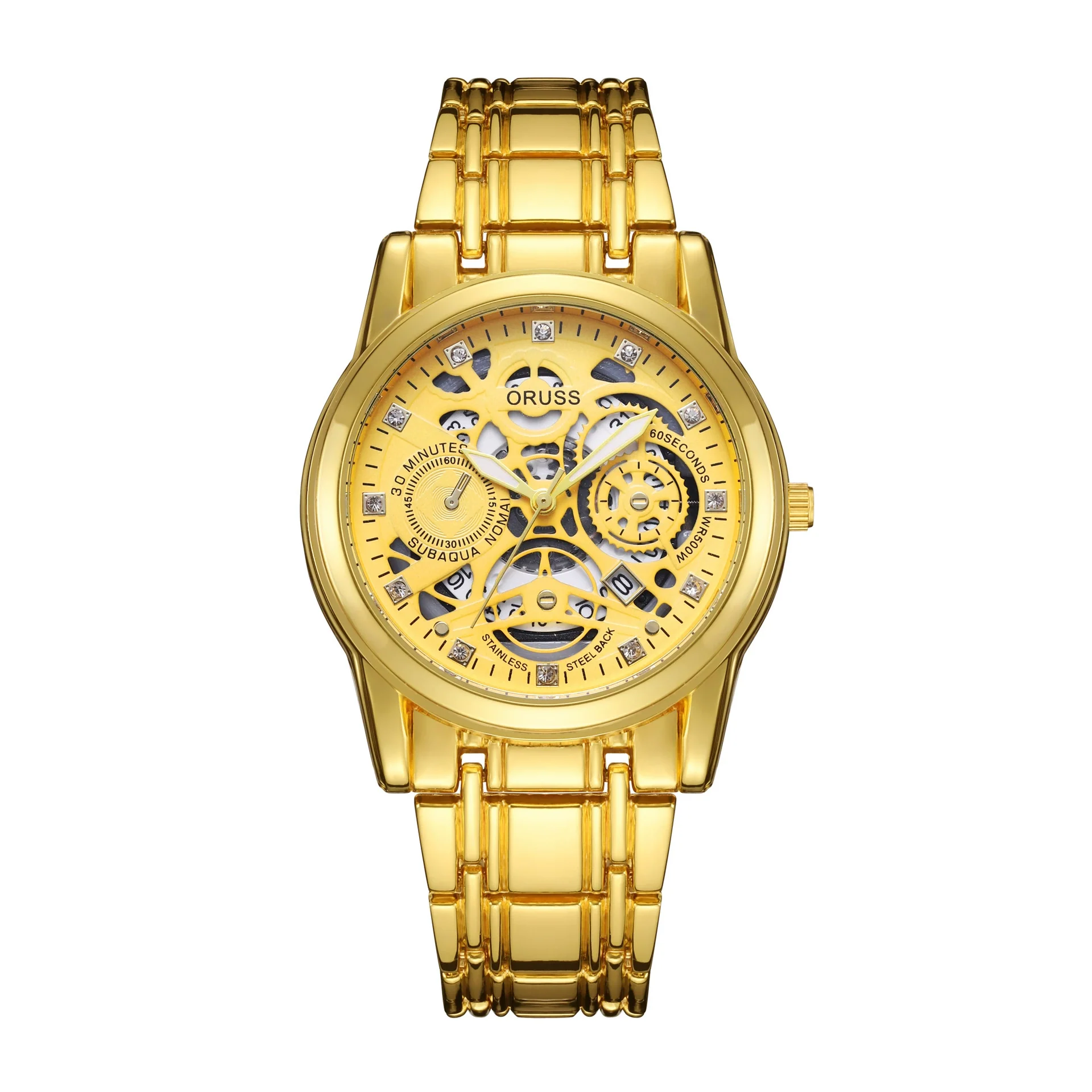 Wholesale Men's Alloy Watch With Hollow Design Luminous And Waterproof Round Dial - Image 6