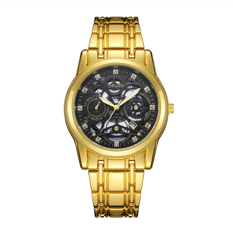 Wholesale Men's Alloy Watch With Hollow Design Luminous And Waterproof Round Dial - Image 7