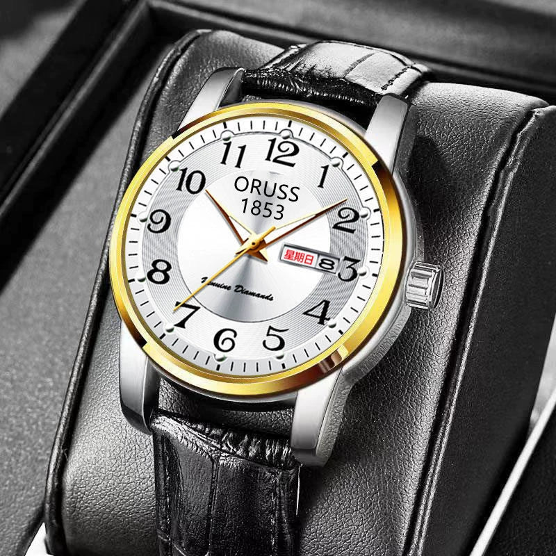 Wholesale Men's Automatic Quartz Watch Stainless Steel Steel Mineral Strengthened Glass Round Dial Waterproof Luminous - Image 15