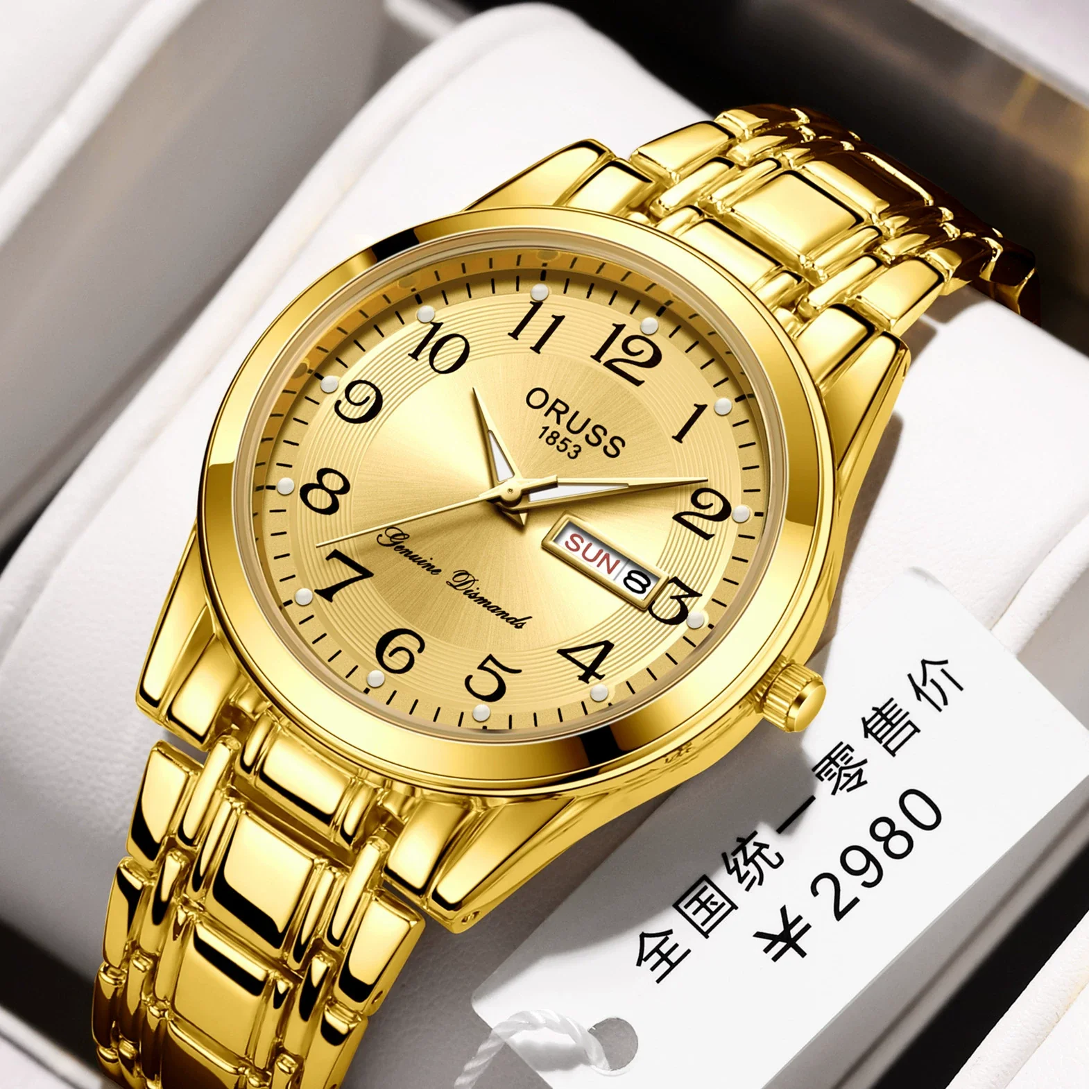 Wholesale Men's Automatic Quartz Watch Stainless Steel Steel Mineral Strengthened Glass Round Dial Waterproof Luminous - Image 8