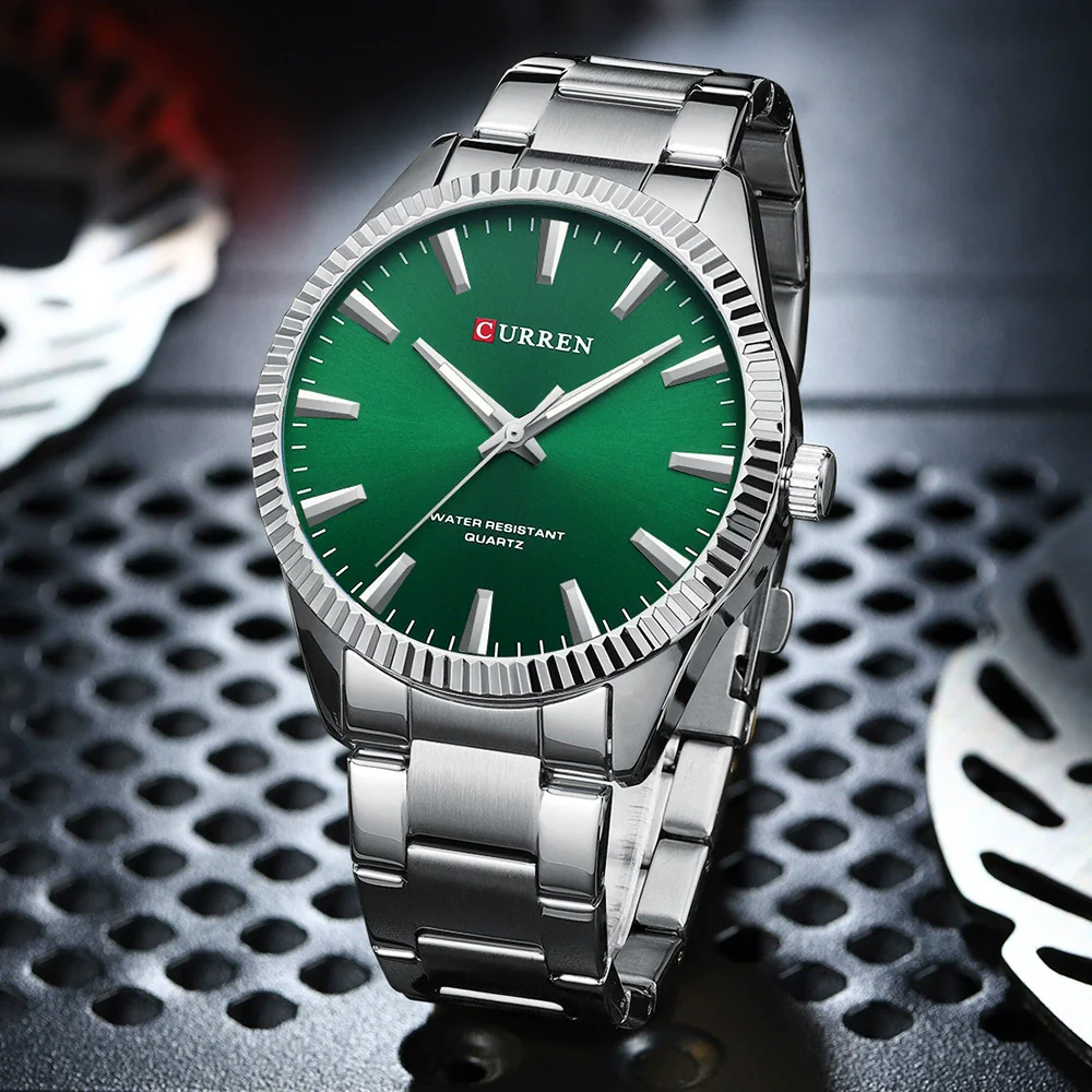 Wholesale Men's Business Fashion Quartz Watch Alloy Case Stainless Steel Strap Round Dial Luminous Calendar - Image 3