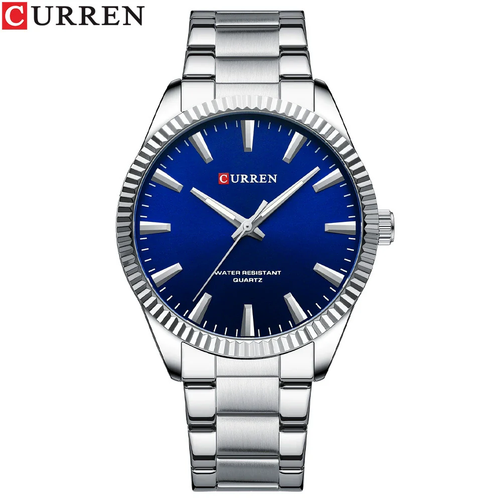 Wholesale Men's Business Fashion Quartz Watch Alloy Case Stainless Steel Strap Round Dial Luminous Calendar - Image 8