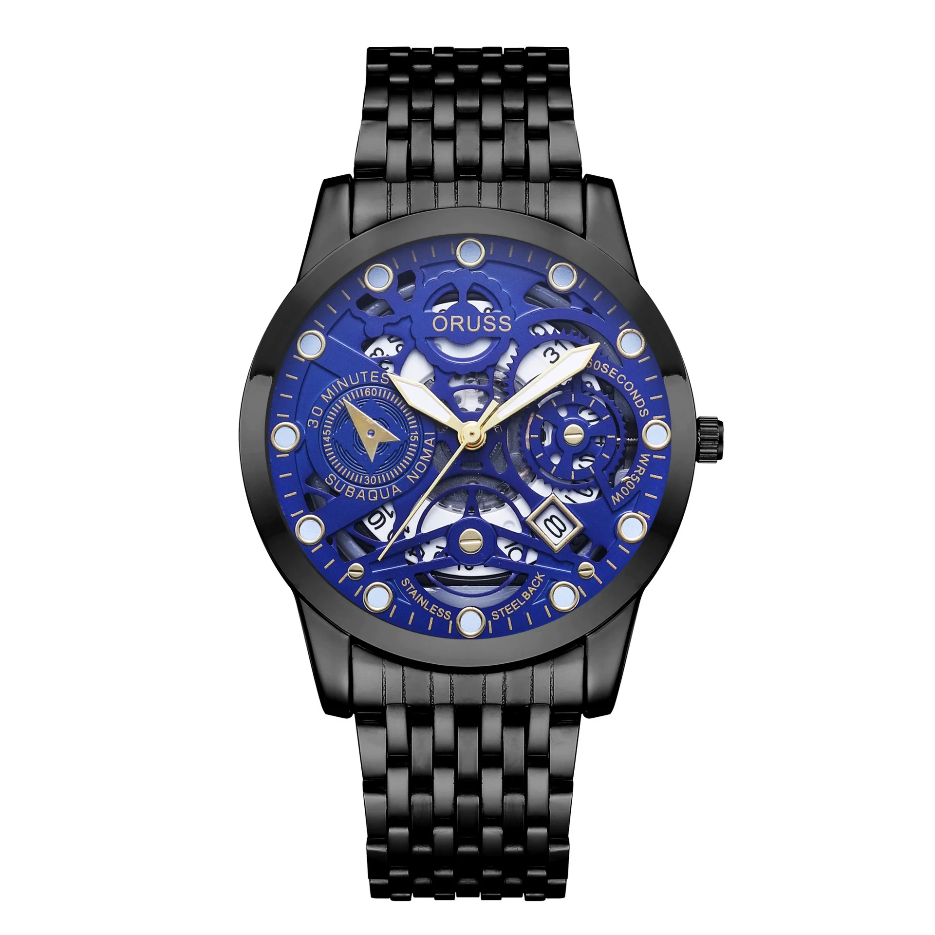 Wholesale Men's Business Style Hollow Design Quartz Watch With Alloy Case And Strap Mineral Reinforced Glass Mirror And Round Dial - Image 14