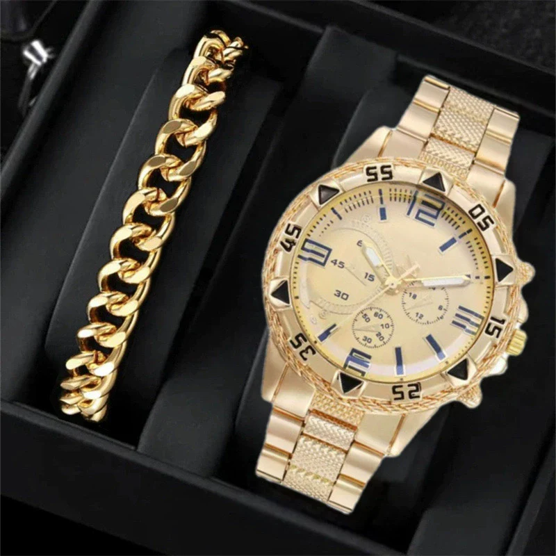 Wholesale Men's Business Style Round Dial Alloy Case And Band Quartz Watch - Image 4