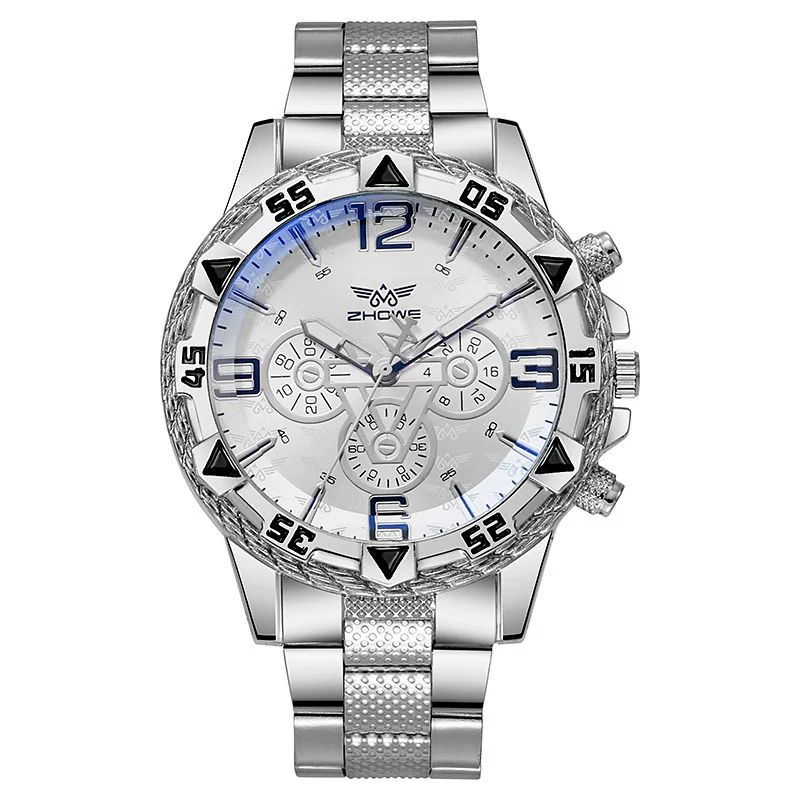 Wholesale Men's Business Style Round Dial Alloy Case Stainless Steel Band Quartz Watch - Image 6