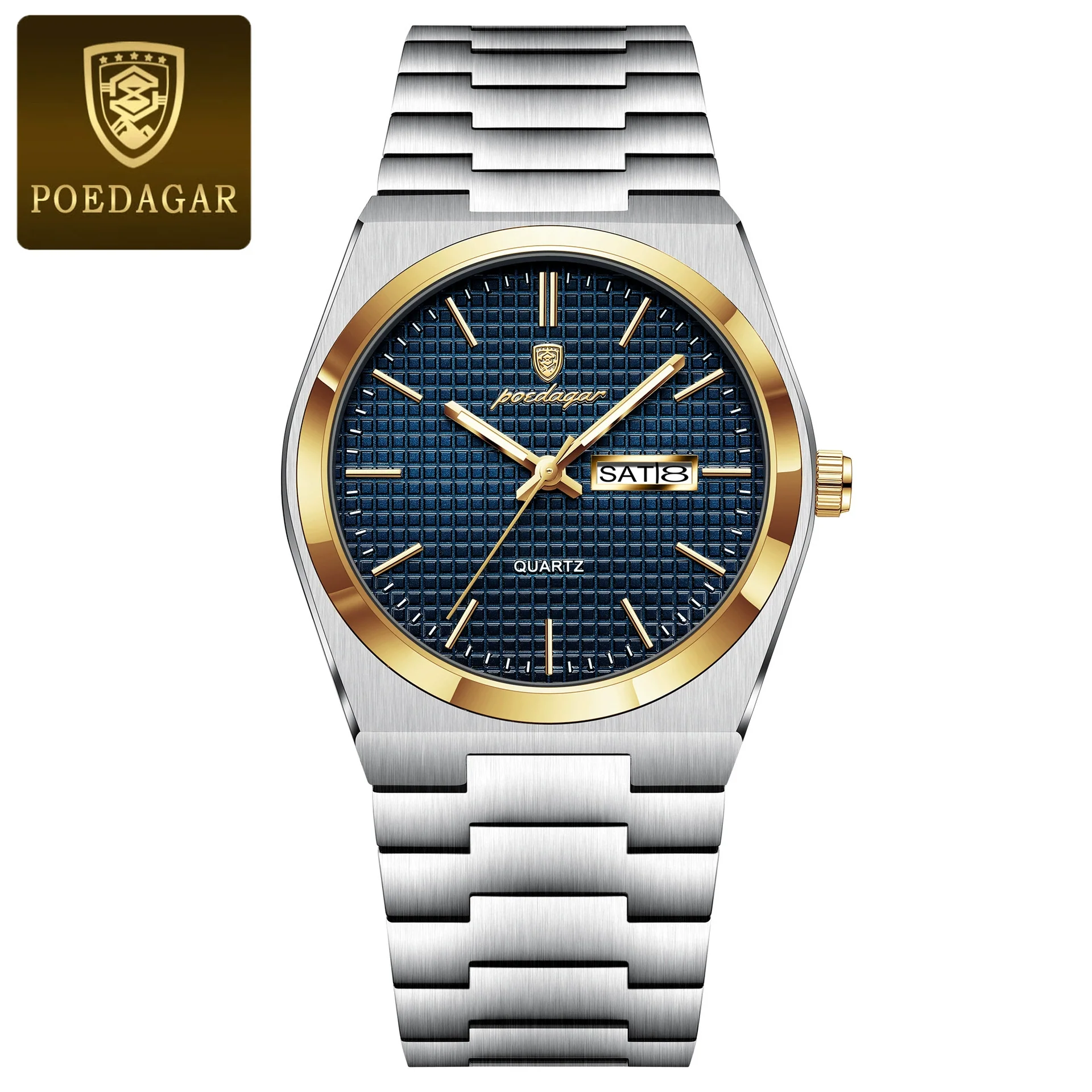 Wholesale Men's Business Style Waterproof Round Dial Quartz Watch With Alloy Case And Stainless Steel Strap - Image 5