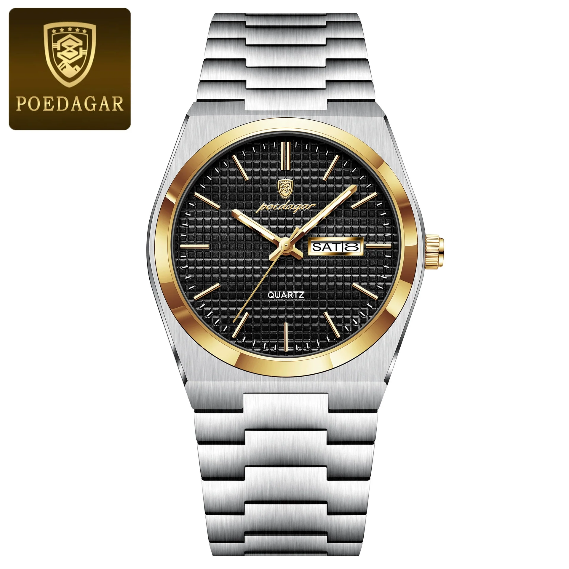 Wholesale Men's Business Style Waterproof Round Dial Quartz Watch With Alloy Case And Stainless Steel Strap - Image 6