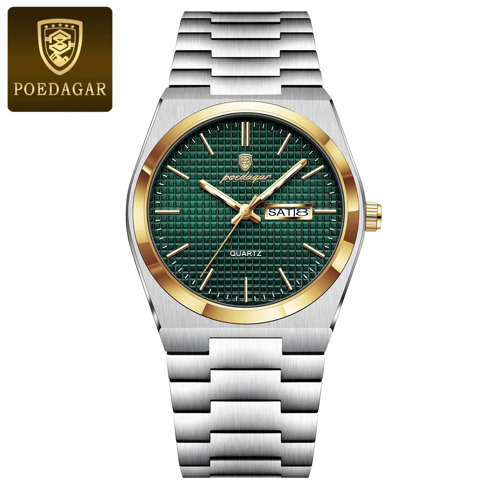 Wholesale Men's Business Style Waterproof Round Dial Quartz Watch With Alloy Case And Stainless Steel Strap - Image 8