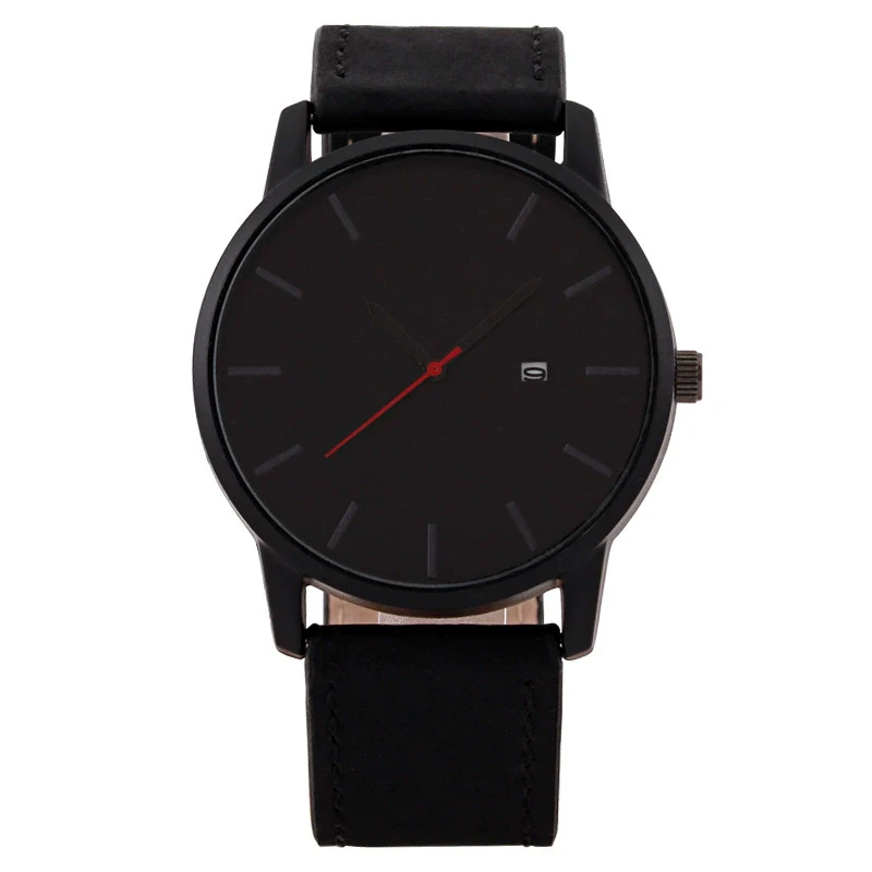 Wholesale Men's Casual Quartz Watch With Round Dial Alloy Case Imitation Leather Strap And Stainless Steel Buckle - Image 5