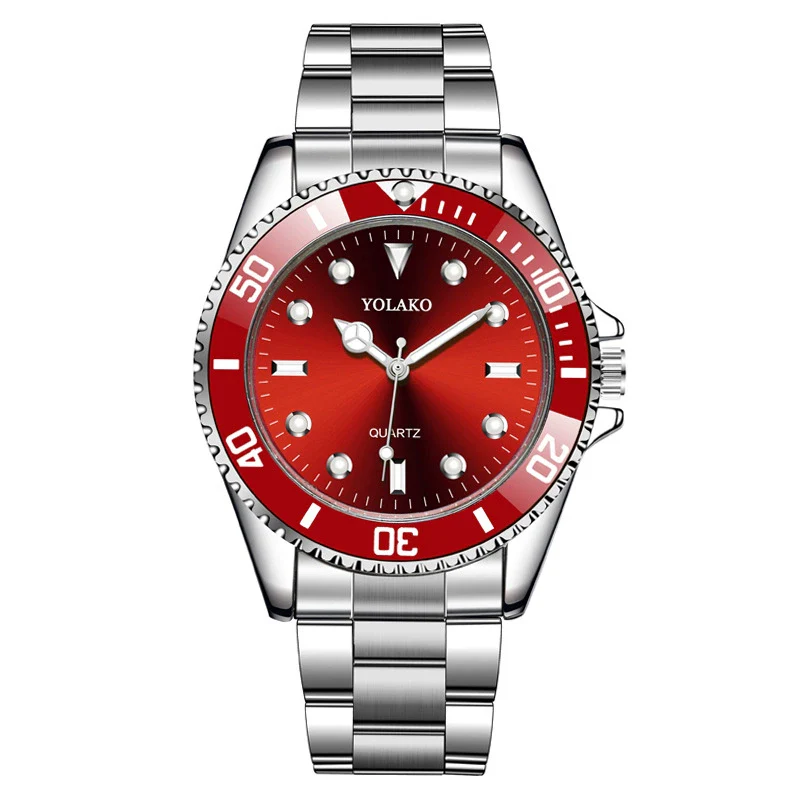 Wholesale Men's Fashion Metal Case Stainless Steel Strap Round Dial Quartz Watch - Image 3