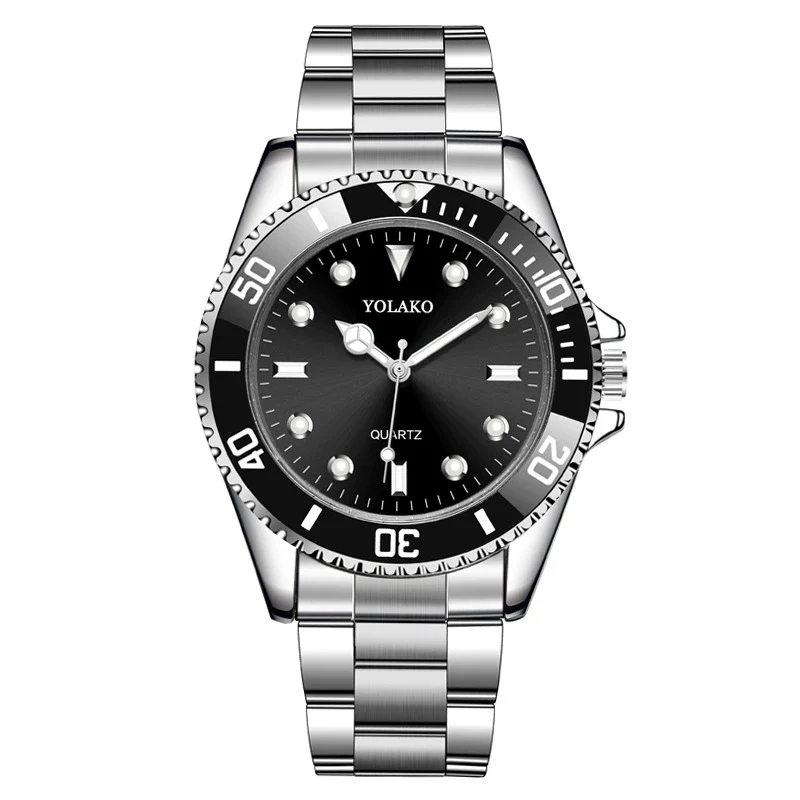 Wholesale Men's Fashion Metal Case Stainless Steel Strap Round Dial Quartz Watch - Image 5