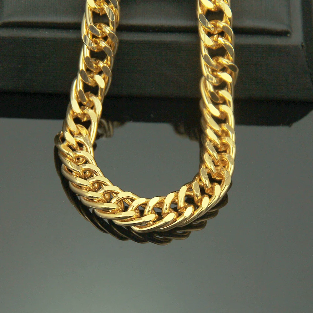 Wholesale Men's Hip Hop Fashion Iron Bracelet With Geometric Pattern And 18K Gold Plated - Image 2