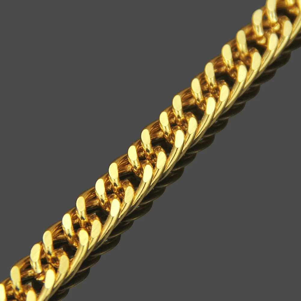 Wholesale Men's Hip Hop Fashion Iron Bracelet With Geometric Pattern And 18K Gold Plated - Image 4