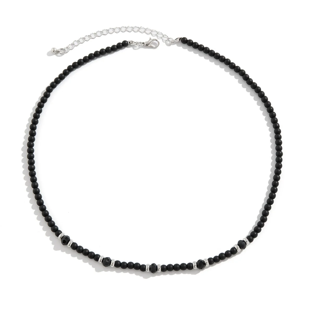 Wholesale Men's Hip Hop Geometric Plastic Resin Handmade Beaded Necklace - Image 5