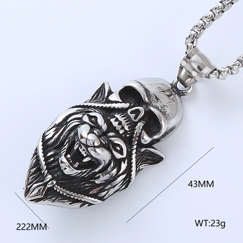 Wholesale Men's Hip Hop Stainless Steel Geometric Polished Necklace - Image 11