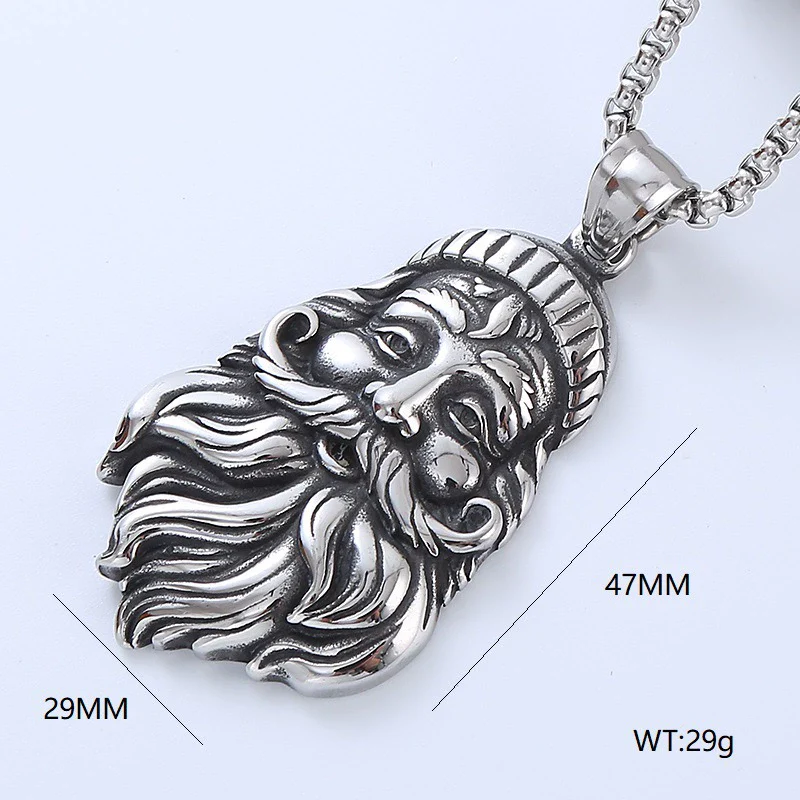 Wholesale Men's Hip Hop Stainless Steel Geometric Polished Necklace - Image 17