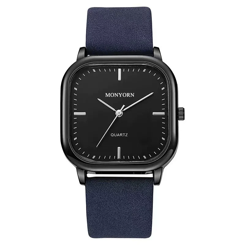 Wholesale Men's Leisure Quartz Watch With Alloy Case Imitation Leather Strap And Square Dial - Image 2