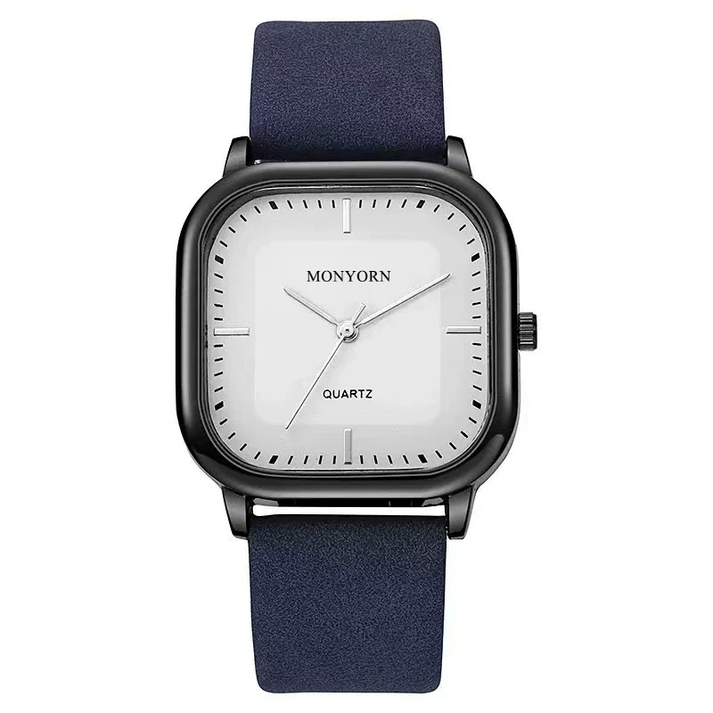 Wholesale Men's Leisure Quartz Watch With Alloy Case Imitation Leather Strap And Square Dial - Image 3