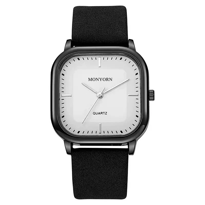 Wholesale Men's Leisure Quartz Watch With Alloy Case Imitation Leather Strap And Square Dial - Image 5