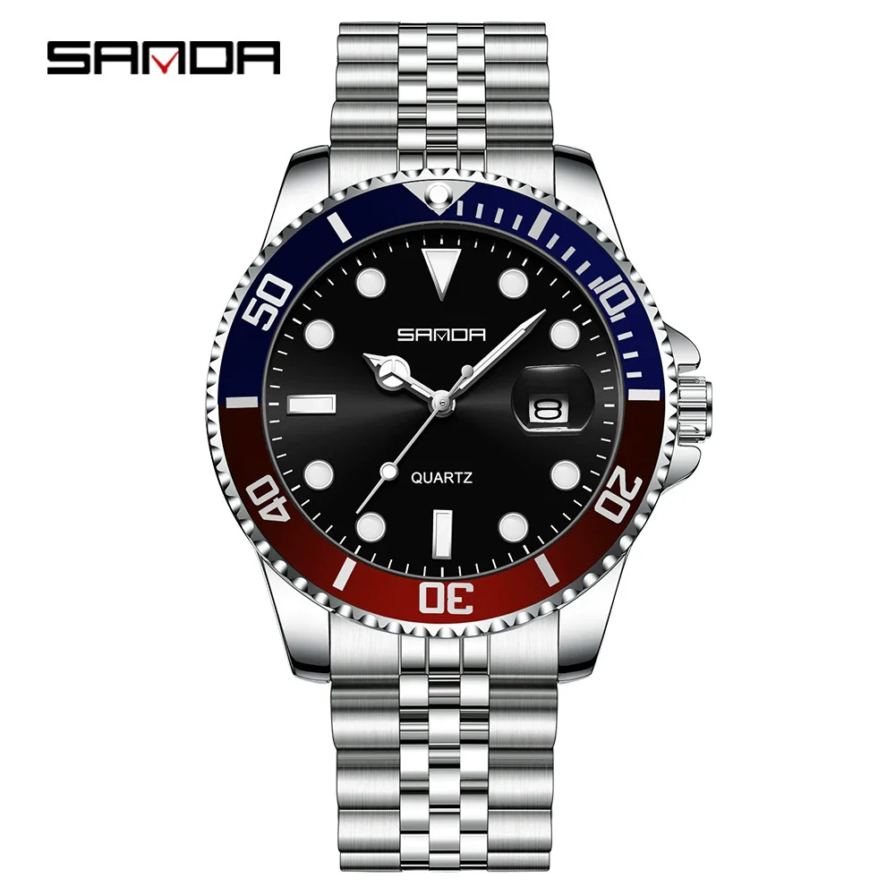 Wholesale Men's Leisure Style Round Dial Waterproof Quartz Watch With Steel Band Alloy Case And Mineral Reinforced Mirror - Image 12