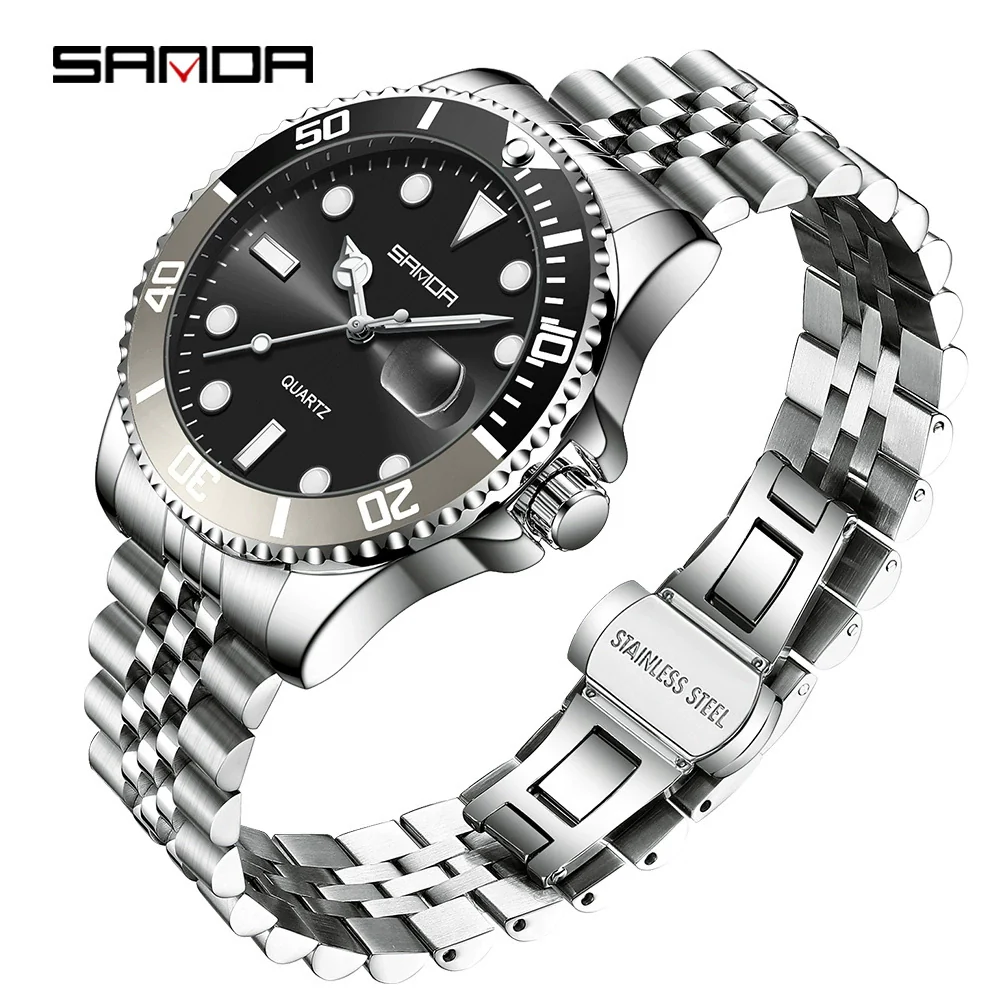 Wholesale Men's Leisure Style Round Dial Waterproof Quartz Watch With Steel Band Alloy Case And Mineral Reinforced Mirror - Image 14