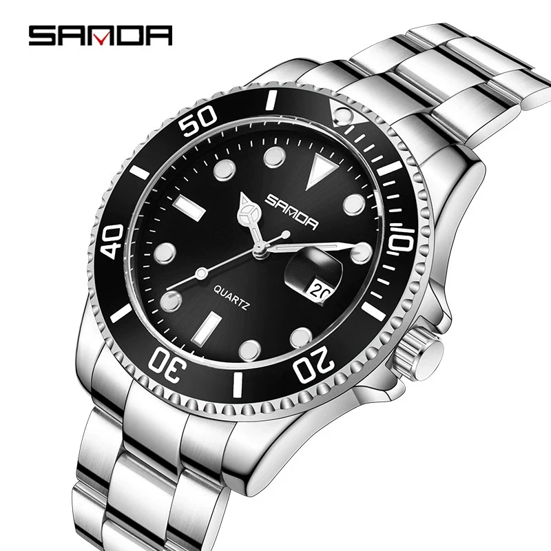 Wholesale Men's Leisure Style Round Dial Waterproof Quartz Watch With Steel Band Alloy Case And Mineral Reinforced Mirror - Image 3