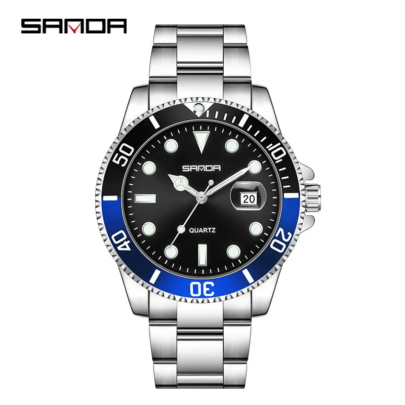 Wholesale Men's Leisure Style Round Dial Waterproof Quartz Watch With Steel Band Alloy Case And Mineral Reinforced Mirror - Image 7