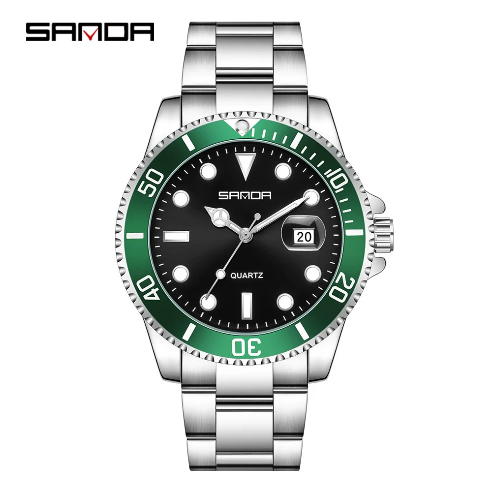 Wholesale Men's Leisure Style Round Dial Waterproof Quartz Watch With Steel Band Alloy Case And Mineral Reinforced Mirror - Image 8