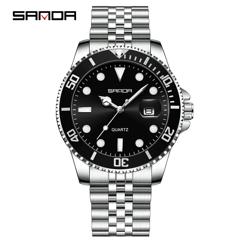 Wholesale Men's Leisure Style Round Dial Waterproof Quartz Watch With Steel Band Alloy Case And Mineral Reinforced Mirror - Image 9