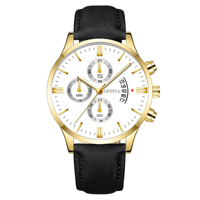 Wholesale Men's Metal Case Leather Strap Quartz Watch With Round Dial And Fashion Style - Image 13