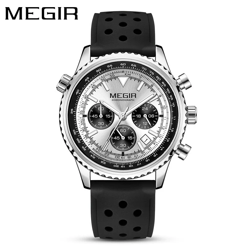 Wholesale Men's Multifunctional Ultrathin Business Style Silicone Band Alloy Case Round Waterproof Luminous Calendar Watch - Image 6