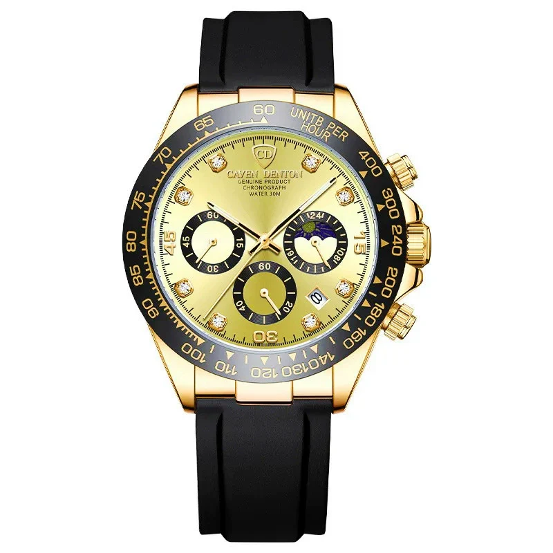 Wholesale Men's Sports Quartz Watch With Leather And Silicone Strap Alloy Case Mineral Reinforced Glass Mirror And Racing Dial - Image 8