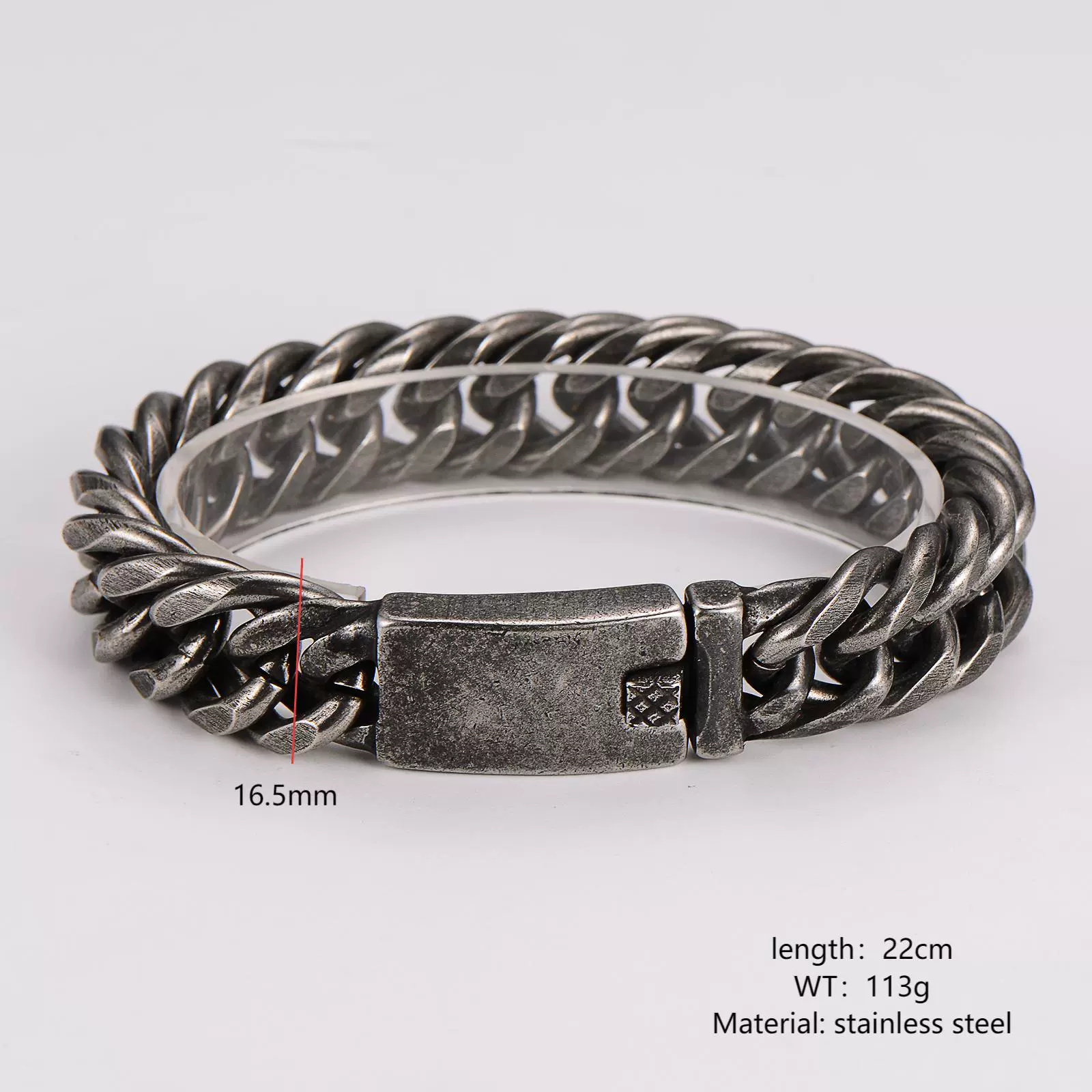 Wholesale Men's Stainless Steel Electroplated Rhombus Simple Geometric Jewelry - Image 2
