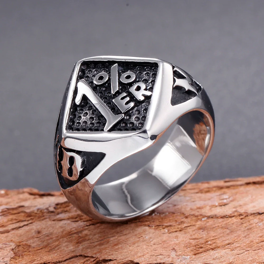 Wholesale Men's Stainless Steel Geometric Ring And Bracelet With Polishing - Image 2