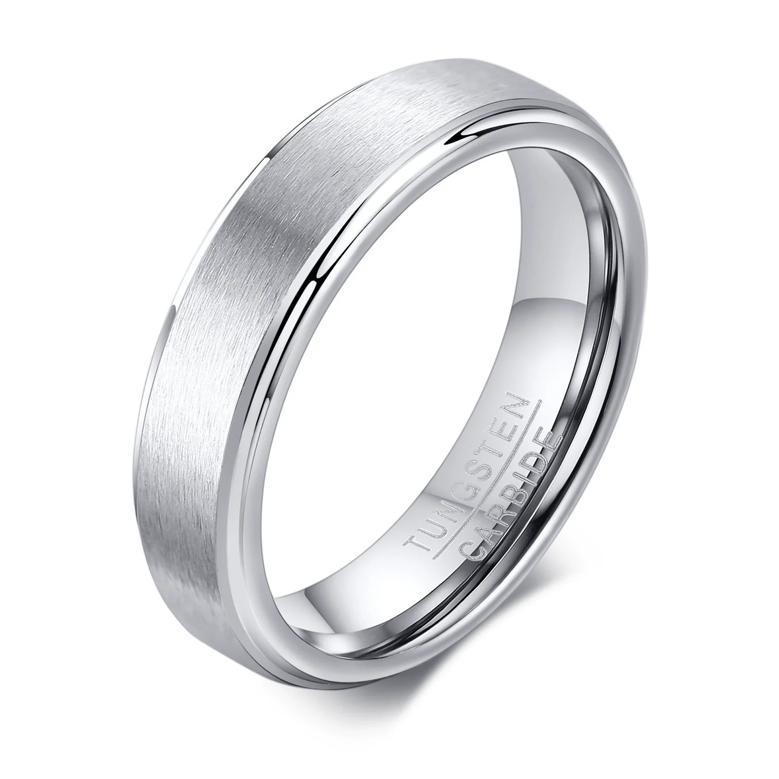 Wholesale Men's Tungsten Steel Ring Black Geometric Style Polished - Image 8
