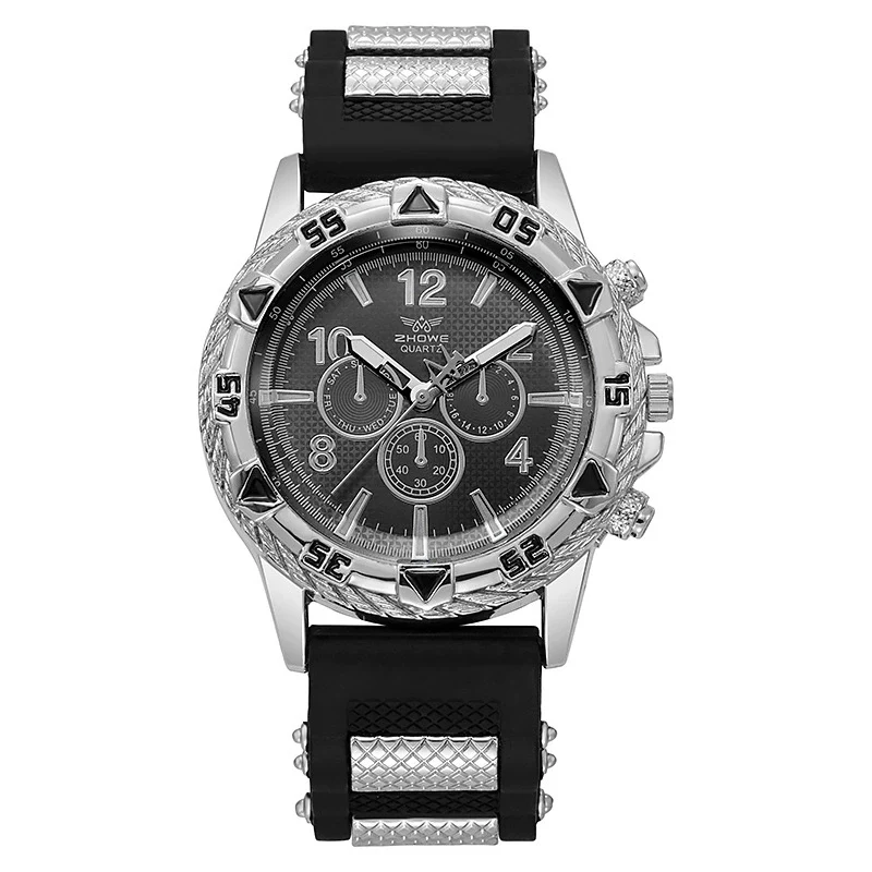 Wholesale Men's Watch Alloy Case Silicone Strap Round Dial Quartz Movement - Image 7