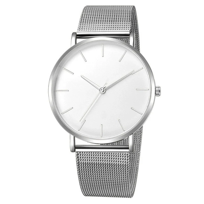 Wholesale Men's Watch Alloy Case Stainless Steel Strap Round Dial Quartz Watch Simple Fashion - Image 8