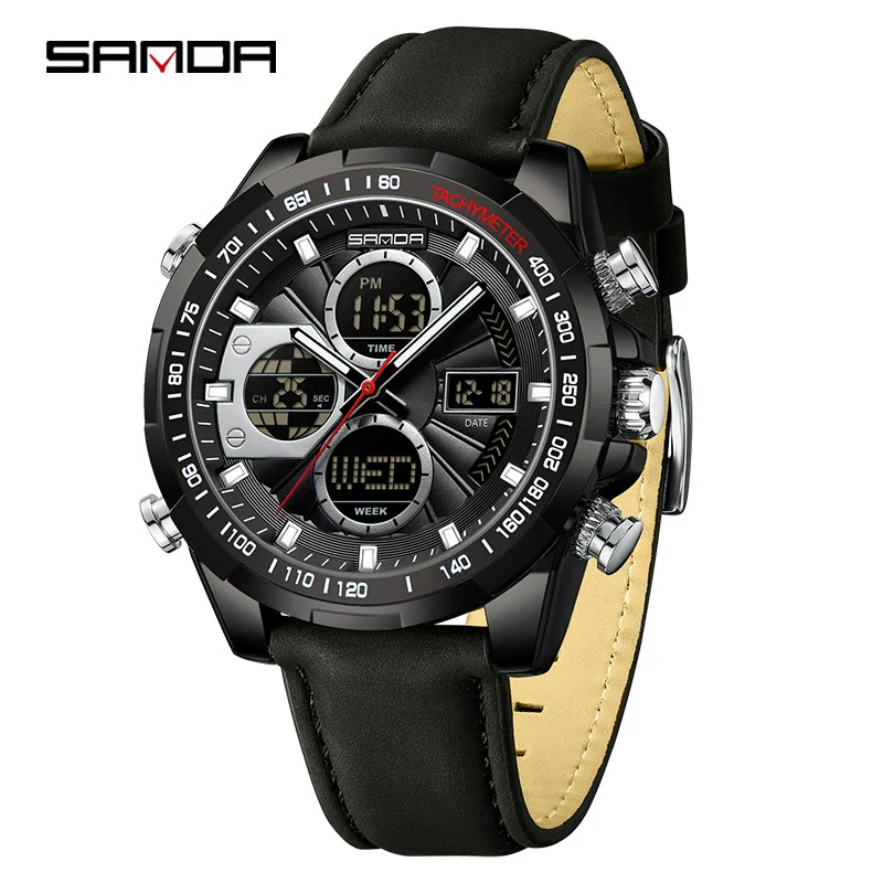 Wholesale Men's Watch Zinc Alloy Round Dial Waterproof Multifunctional Sporty Fashion Light Luxury Style - Image 15