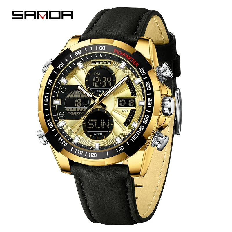 Wholesale Men's Watch Zinc Alloy Round Dial Waterproof Multifunctional Sporty Fashion Light Luxury Style - Image 19