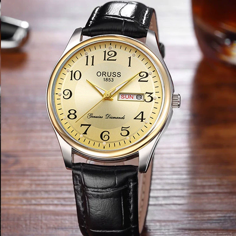 Wholesale Men's Waterproof Fashionable Watch Alloy Case Pu Strap Round Dial - Image 10